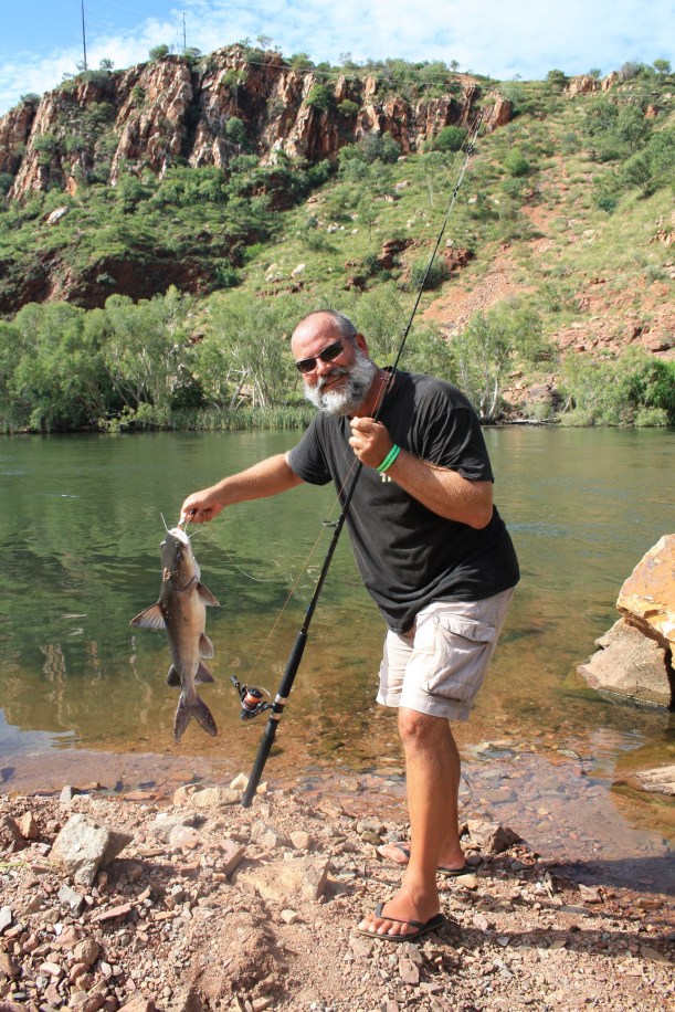 Silver cobbler fishing