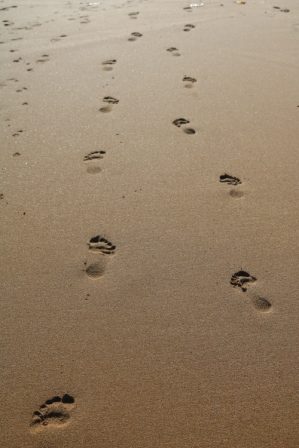 Footprints in sand