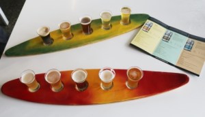 beer tasting paddle