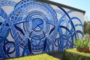 Bird in Hand winery mural